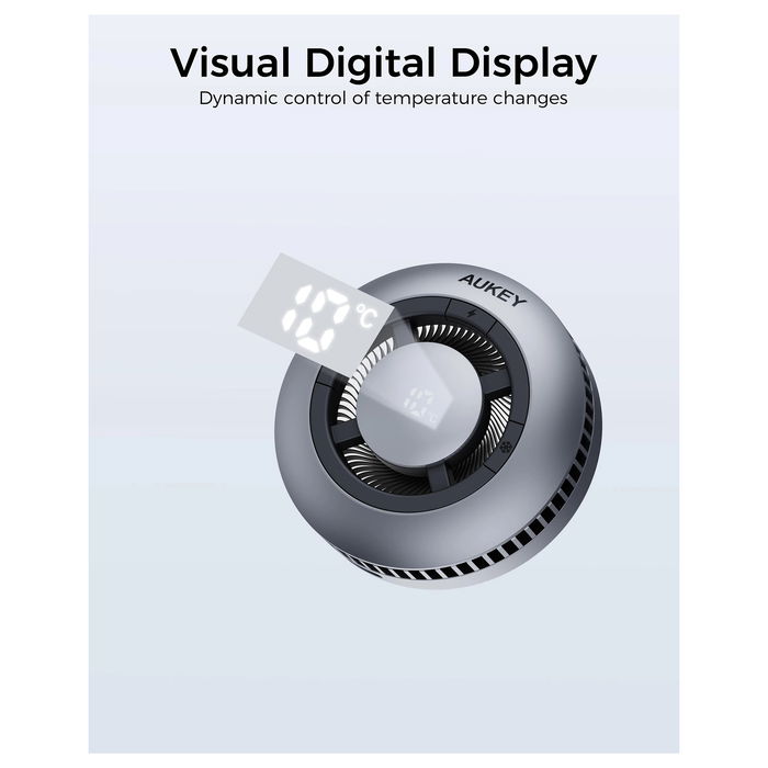 AUKEY MagFusion GameFrost Qi2 Cargador Inalámbrico Magnético Negro