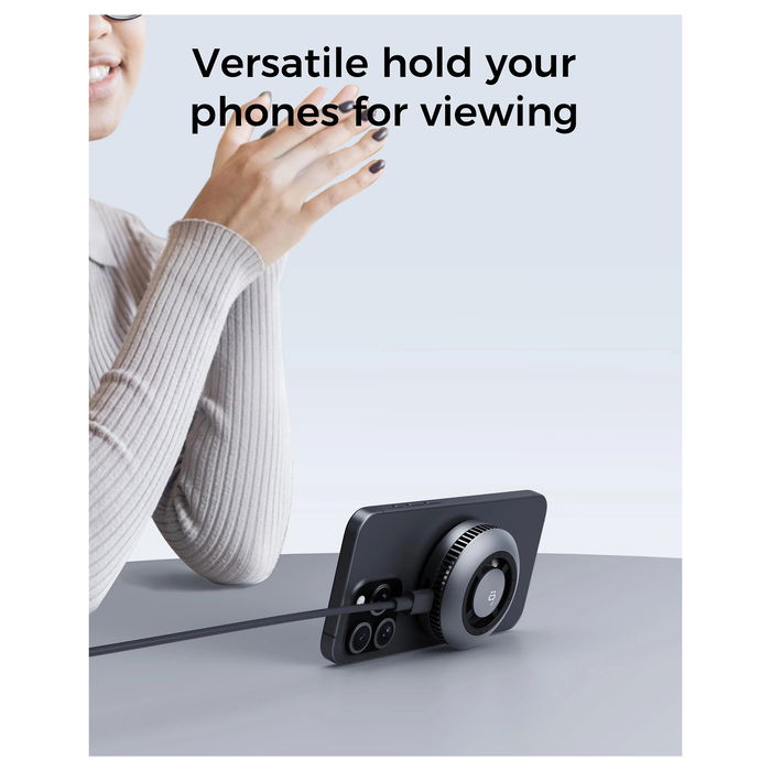 AUKEY MagFusion GameFrost Qi2 Cargador Inalámbrico Magnético Negro