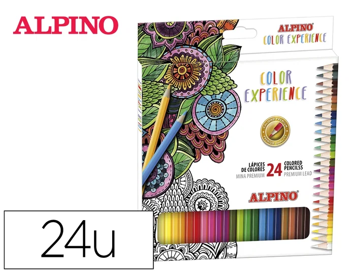 Alpino Lápices de Colores Experience Estuche de 24 Unidades Multicolor