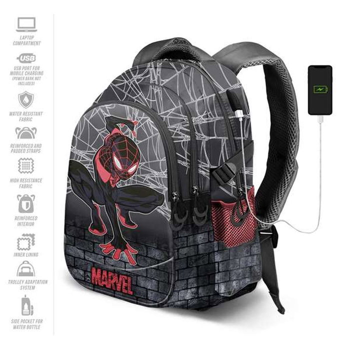 Karactermania Mochila Spiderman Running PLUS Spin Gris