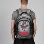 Karactermania Mochila Spiderman Run. Plus FAN Spin 44x34x21 cm, Gran Capacidad, 3 Compartimentos, Material Ripstop, Gris