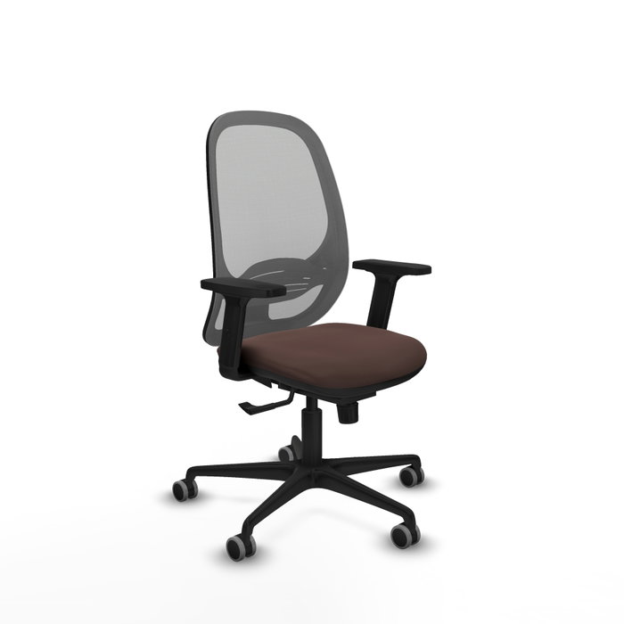 PIQUERAS Y CRESPO Silla de oficina Cilanco con mecanismo Sincro, Marrón oscuro y Gris PIQUERAS Y CRESPO Silla de oficina Cilanco con mecanismo Sincro, Marrón oscuro y Gris