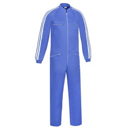 DUVER Mono Mecanico Deportivo Talla 52 Cuello Tirilla Cierre Cremallera Puños Elásticos Bolsillos Múltiples Azulina Medio Poliéster-Algodón