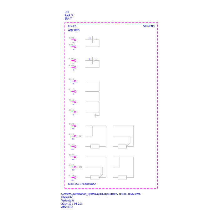 Siemens 6ED10551MD000BA2 LOGO! AM2 RTD 2AE -50..+200Grad/C
