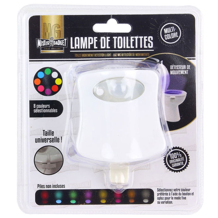 Mister Gadget Luz WC Detector Movimiento 8 Colores Seleccionables Universal