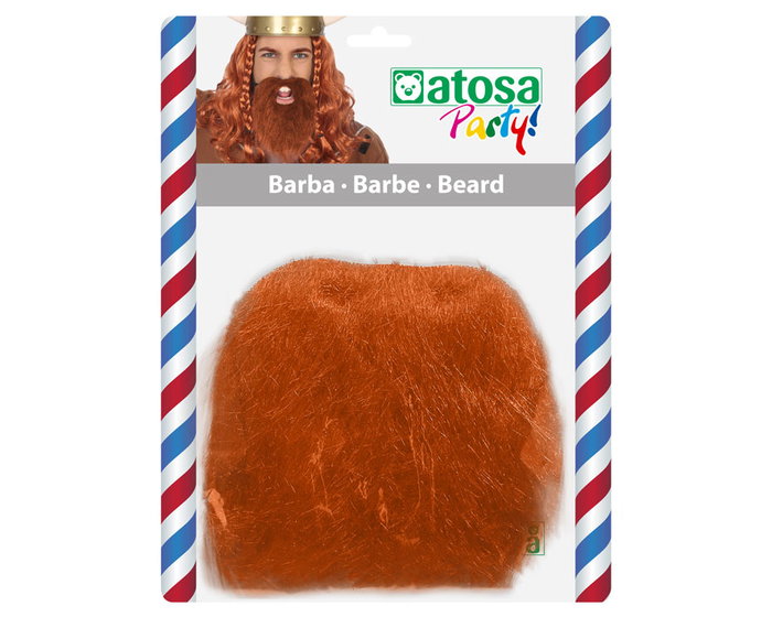 Barba Vikinga Roja Con Trenzas Para Guerrero Nórdico Accesorio De Carnaval Cosplay