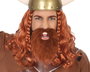 Barba Vikinga Roja Con Trenzas Para Guerrero Nórdico Accesorio De Carnaval Cosplay