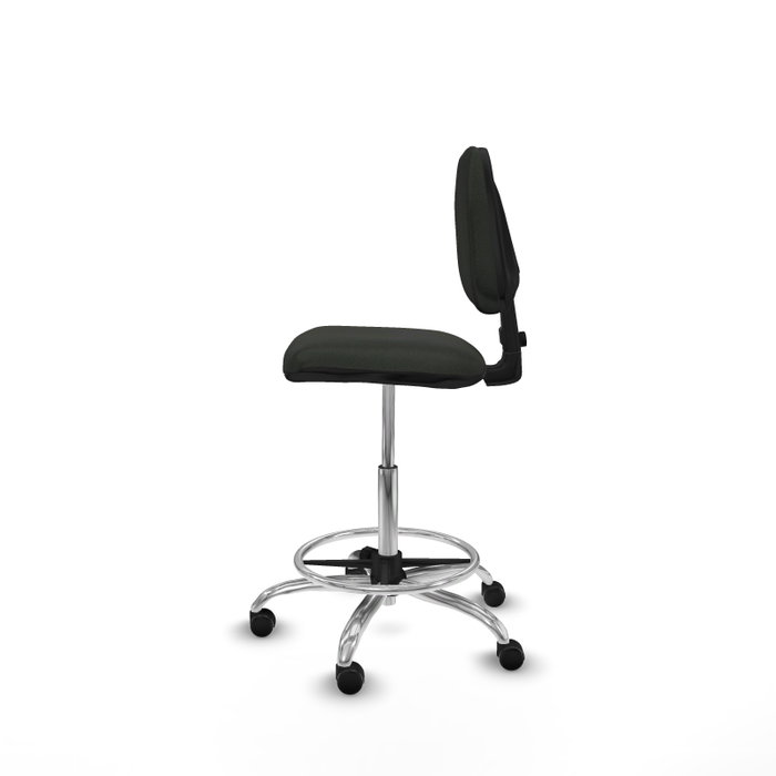 PIQUERAS Y CRESPO Taburete Isso CP Bali negro con base cromada