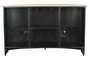 DKD Home Decor Mueble Bar Turquesa Blanco Hierro Mango Cristal 52 x 90 x 157 cm