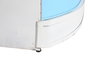 DKD Home Decor Mueble Bar Turquesa Blanco Hierro Mango Cristal 52 x 90 x 157 cm
