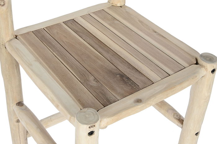 DKD Home Decor Cvtroncos Horeca balines Taburete Teca Natural Crudo 50 x 50 x 102 cm