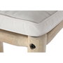 DKD Home Decor Taburete Teca y Poliéster Natural
