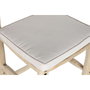 DKD Home Decor Taburete Teca y Poliéster Natural