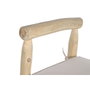 DKD Home Decor Taburete Teca y Poliéster Natural