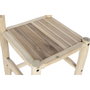 DKD Home Decor Taburete Teca y Poliéster Natural