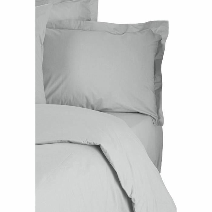 Aucune Juego de cama Gris con funda nórdica y 2 fundas de almohada