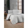 Aucune Juego de cama Gris con funda nórdica y 2 fundas de almohada