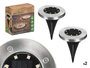 IBERGARDEN Set de 2 Luces Solares Luz Cálida Negro + Plata