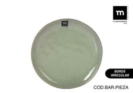 La Mediterranea Plato "Macarella Green" 20,5 cm de diametro - Plato de postre o ensalada (24 Unidades)