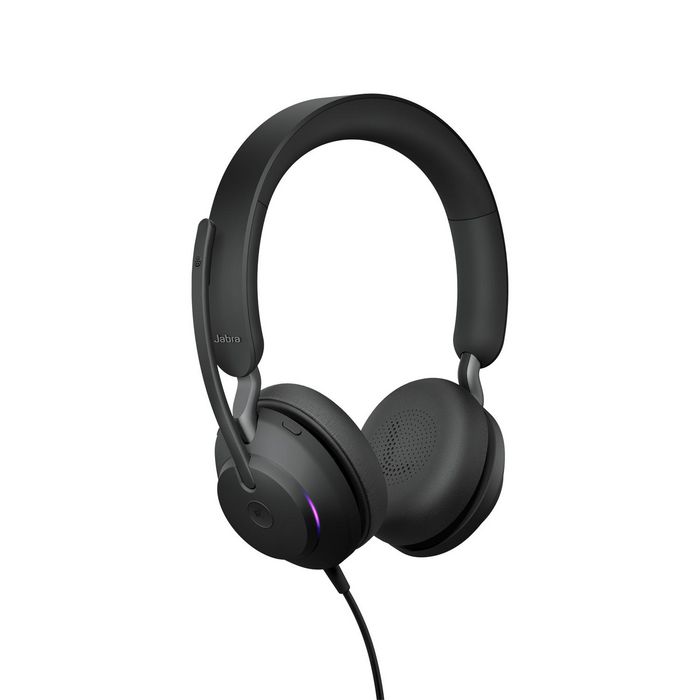 Jabra Evolve2 40 SE Auriculares con micrófono para oficina, USB-A, Estéreo MS, Certificado para Microsoft Teams, Negro