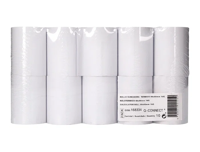 Greening Rollo Sumadora Térmico 80 mm Ancho x 60 mm Diámetro Sin Bisfenol A Papel 70 g/m2