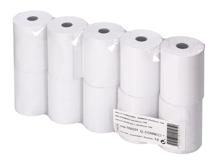 Greening Rollo Sumadora Térmico 80 mm Ancho x 60 mm Diámetro Sin Bisfenol A Papel 70 g/m2