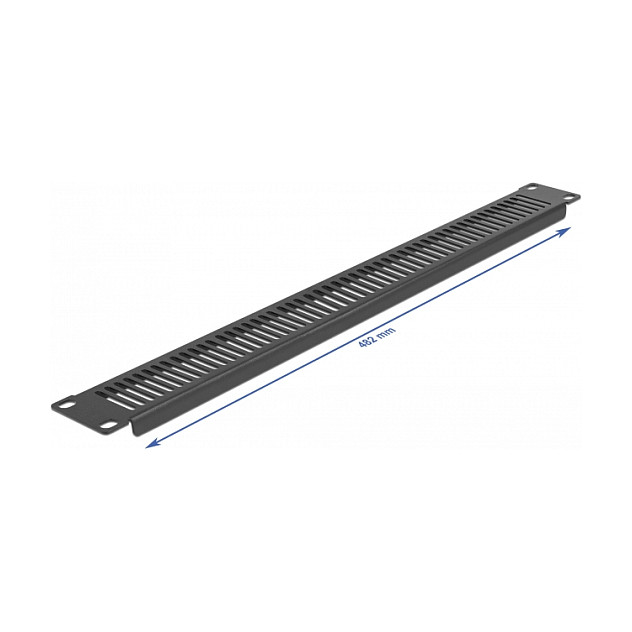 DeLOCK Panel de relleno para rack de 19 pulgadas con ventilación 1U negro