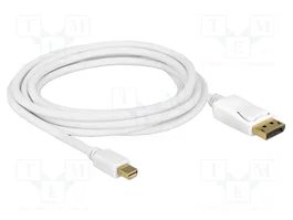 DeLOCK Cable Mini DisplayPort a DisplayPort 83483, 3 m, Blanco