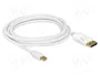 DeLOCK Cable Mini DisplayPort a DisplayPort 83483, 3 m, Blanco