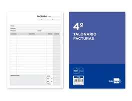 Liderpapel Talonario de facturas cuarto con IVA