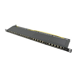 LogiLink Patch Panel 24 Puertos Cat6a STP Negro 0.5U NP0063