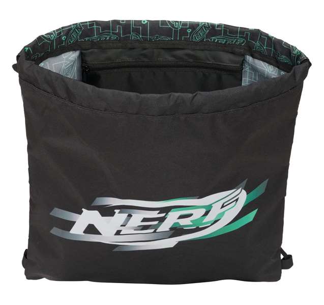 Bolsa Mochila con Cuerdas Nerf Game Negro 35 x 40 x 1 cm