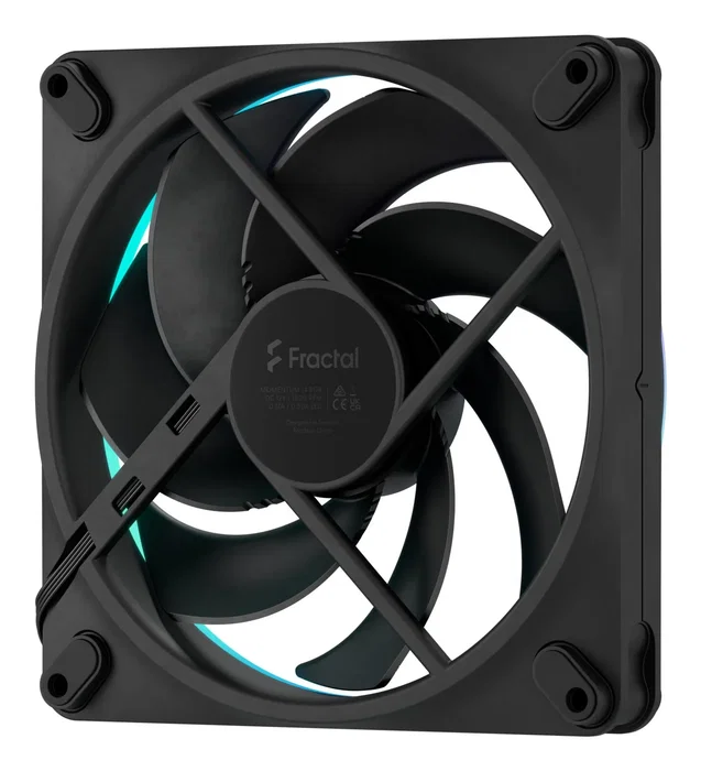 Fractal Design Momentum 14 RGB Ventilador FD-F-MR1/1401 de 14 cm, Negro, 7 Aspas, LED RGB, PWM, FDB, 1800 RPM, 126.6 m³/h