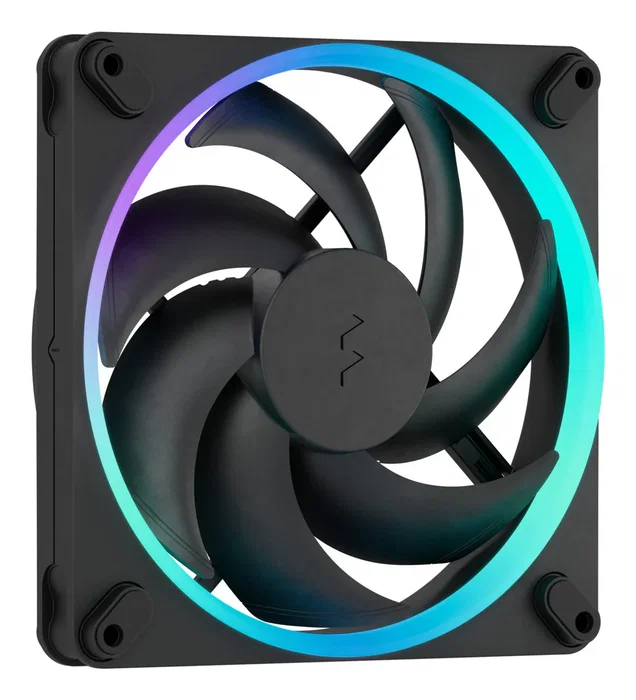 Fractal Design Momentum 14 RGB Ventilador FD-F-MR1/1401 de 14 cm, Negro, 7 Aspas, LED RGB, PWM, FDB, 1800 RPM, 126.6 m³/h