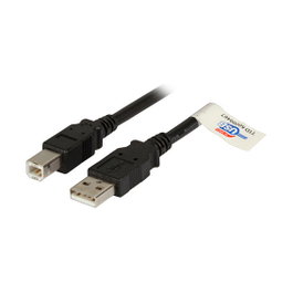 EFB Elektronik Cable USB 2.0 A-B de 3m Negro Premium