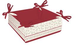 DKD Home Decor Cesta de Algodón Acebo Rojo 30x30x8 cm