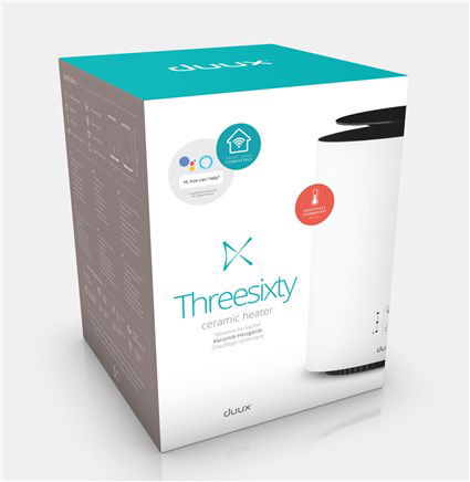 Duux Calefactor Threesixty 2 DXCH08 Blanco 1800W Calefacción Rápida 360° y App Control