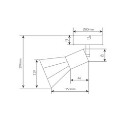 GSC Evolution Foco de techo simple Serie Bhani E27 Negro