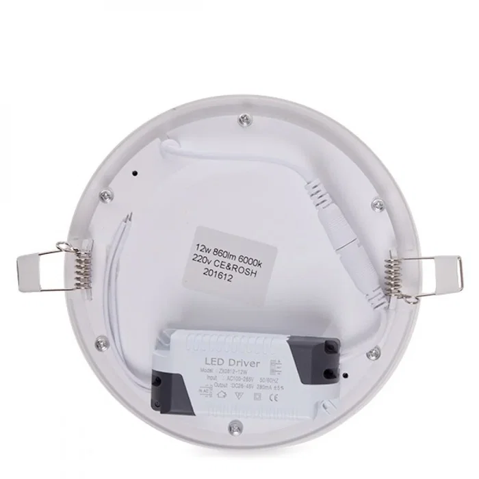 BX3 LIGHT Placa LED Circular 12W 860Lm 3000K Blanco Cálido Vida 40000H BX3-CIR12W-WW