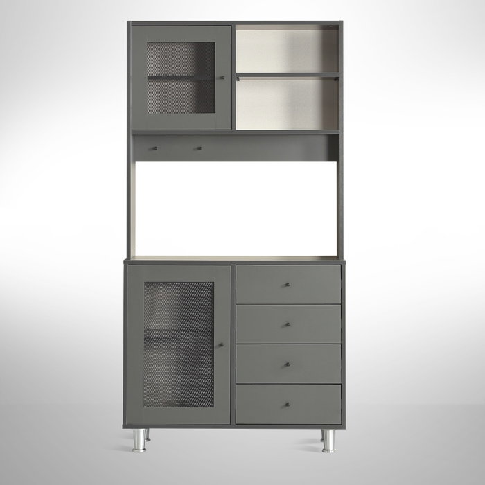 Hanah Home Armario Multiusos 96 Anthracite Color Gris Oscuro