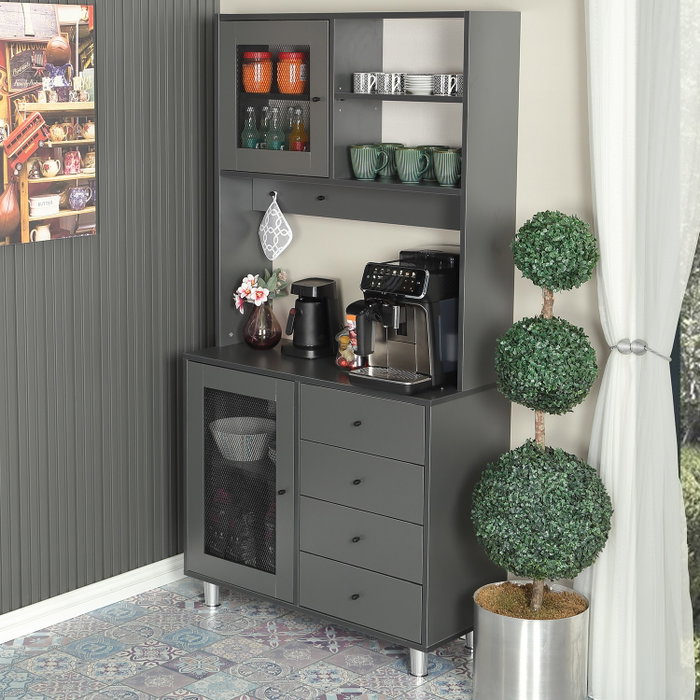 Hanah Home Armario Multiusos 96 Anthracite Color Gris Oscuro