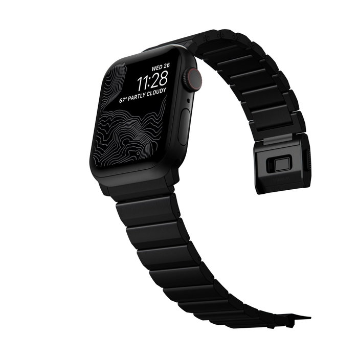 Nomad Nomad Strap Titanium Black V2 46mm/49mm Connector Black