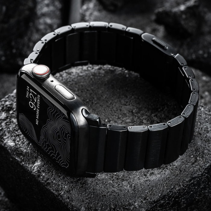 Nomad Nomad Strap Titanium Black V2 46mm/49mm Connector Black