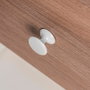 Rei Pomo para Mueble Modelo 756, Zamak Acabado Blanco, Ø33 x 27 mm, Incluye Tornillos M4, Fácil Instalación