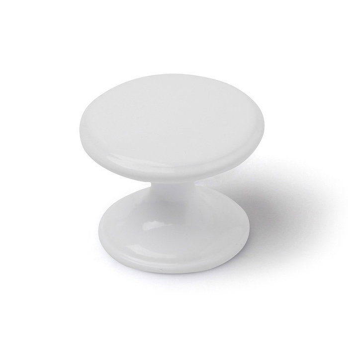 Rei Pomo para Mueble Modelo 756, Zamak Acabado Blanco, Ø33 x 27 mm, Incluye Tornillos M4, Fácil Instalación Rei Pomo para Mueble Modelo 756, Zamak Acabado Blanco, Ø33 x 27 mm, Incluye Tornillos M4, Fácil Instalación