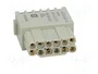 HARTING Han DD Quick-Lock module, hembra, 12 PIN, dorado
