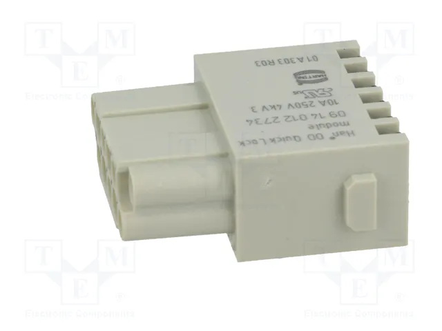 HARTING Han DD Quick-Lock module, hembra, 12 PIN, dorado