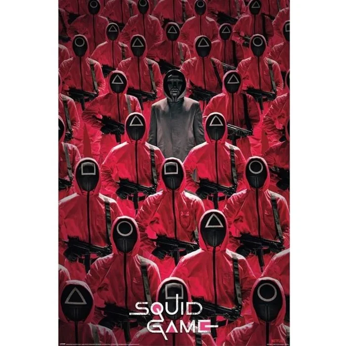 Marca por definir - Poster El Juego del Calamar - Miembros de la Organización y Jefe - 91 x 61 cm - Papel Satinado Brillante