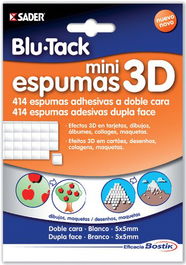 Adhesivo Blu-Tack Mini Espumas 3D (Set de 12)