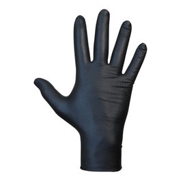 Juba Guante Agility Grip Nitrilo Negro Talla 7, Caja 50 uds